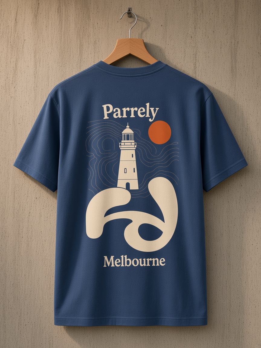 Parrely Lighthouse Tee back view