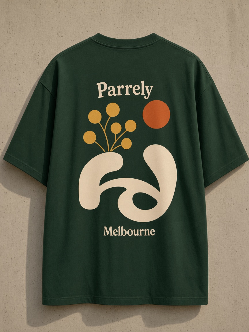 Parrely Melbourne Wattle Tee back view
